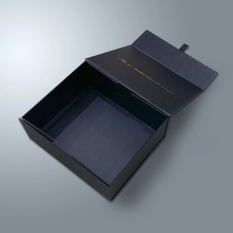 Wholesale Luxury Packaging Boxes Custom Printing Folding Rigid Paper Cardboard Magnetic Lid Closure Black Gift Box with Logo