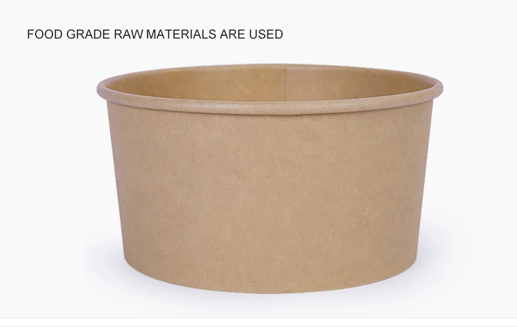 Kraft Paper Bowl with PP Lid Paper Box for Food